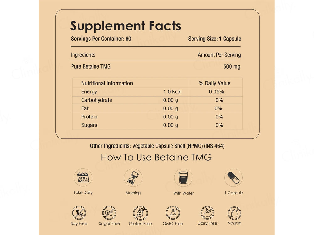 Gataca Pure TMG 500mg Vegan Capsule