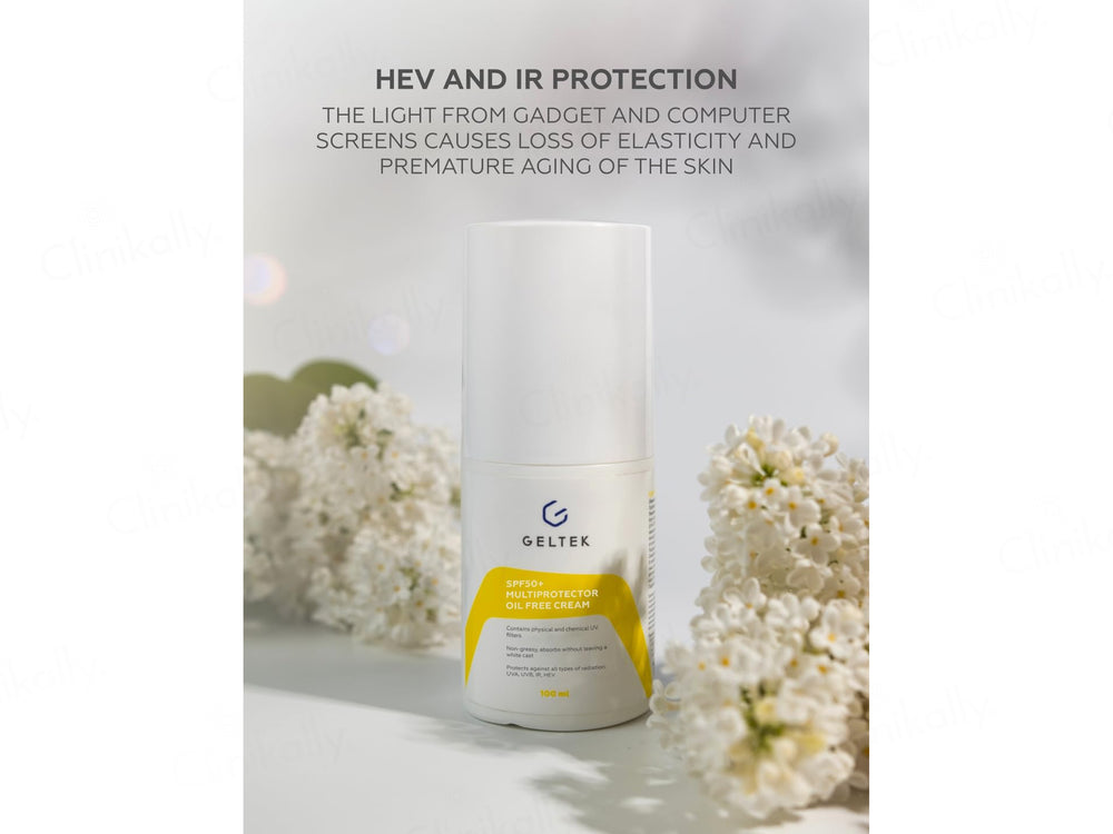 Geltek Multiprotector Oil-Free Sunscreen Face Cream SPF 50+