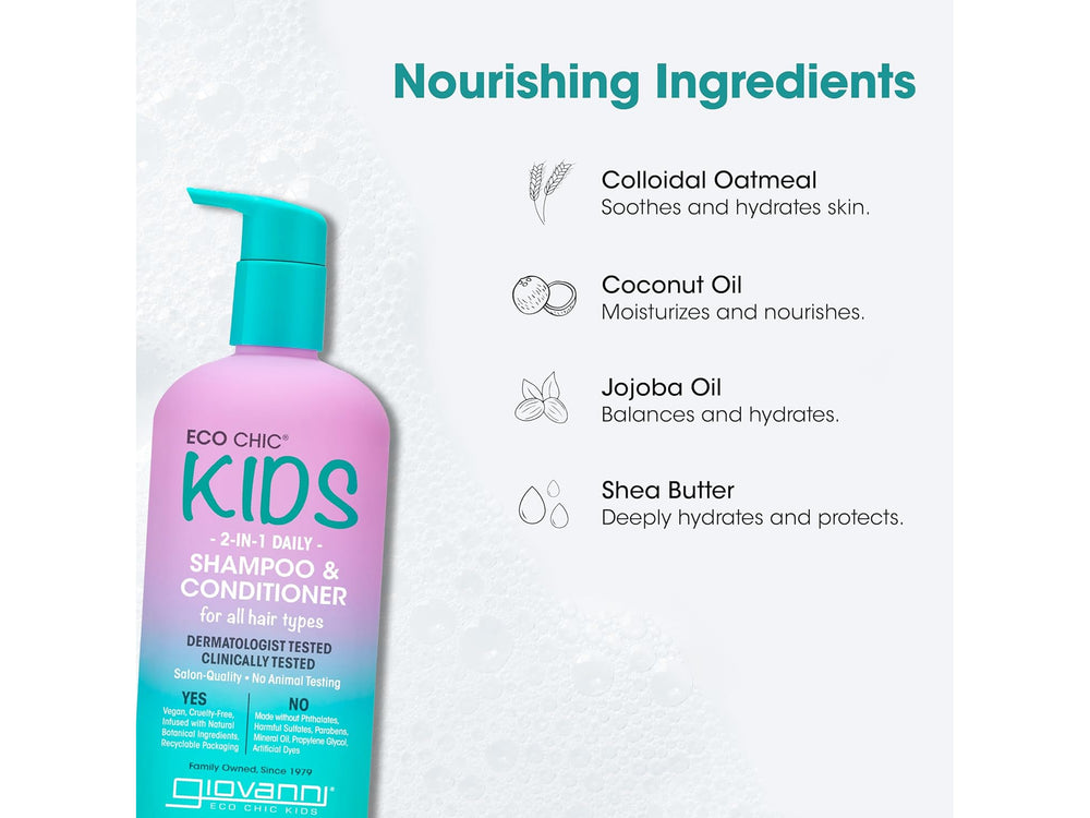 Giovanni Eco Chic Kids 2-In-1 Daily Shampoo & Conditioner