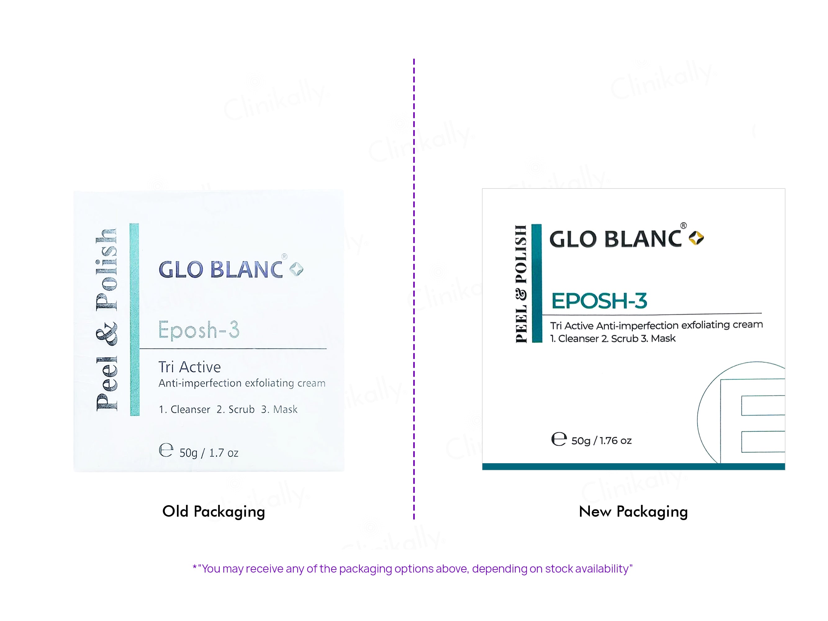 Glo Blanc Eposh-3 Tri Active Exfoliating Cream Cleanser