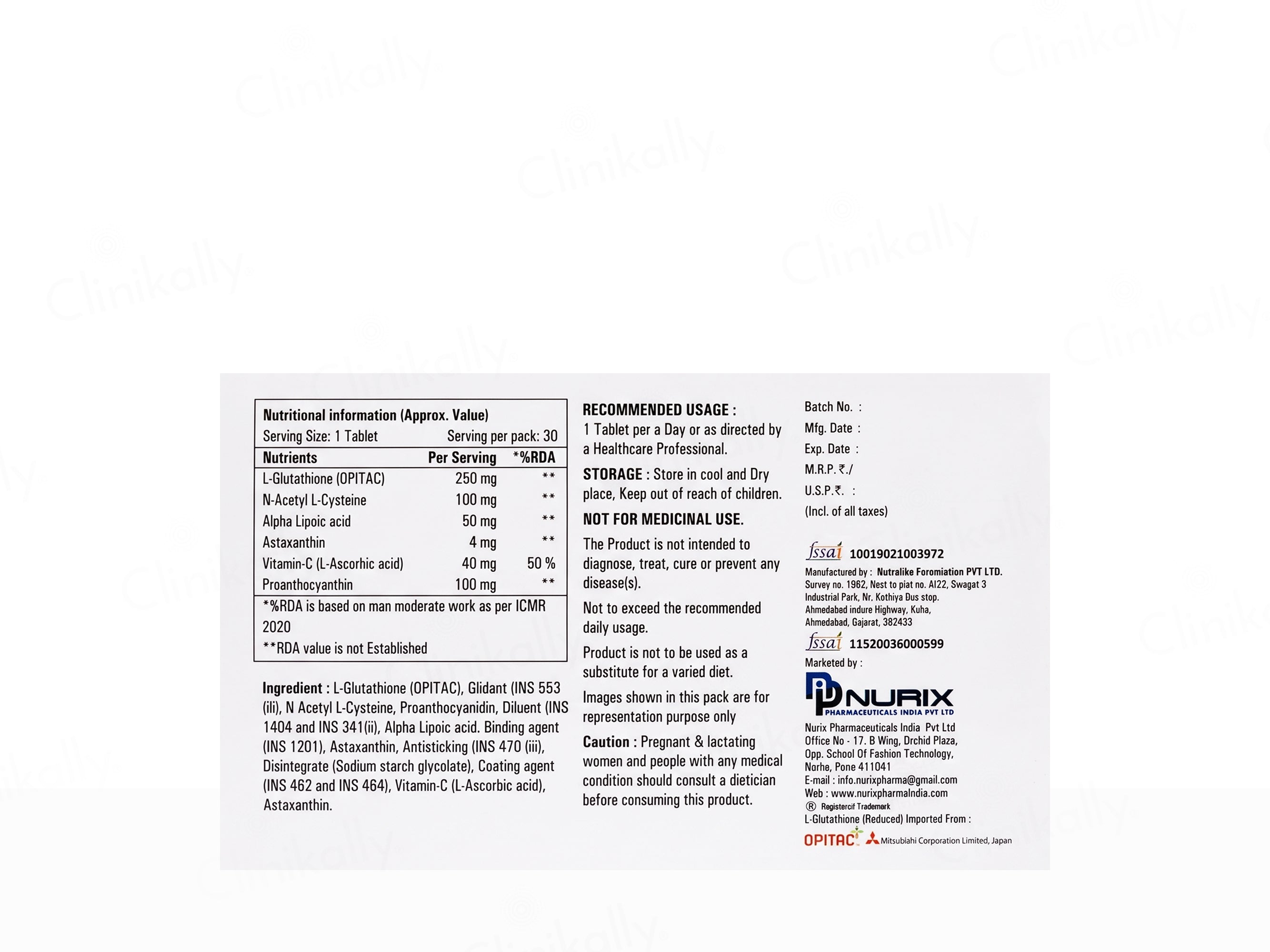 Glutafact 250 Tablet