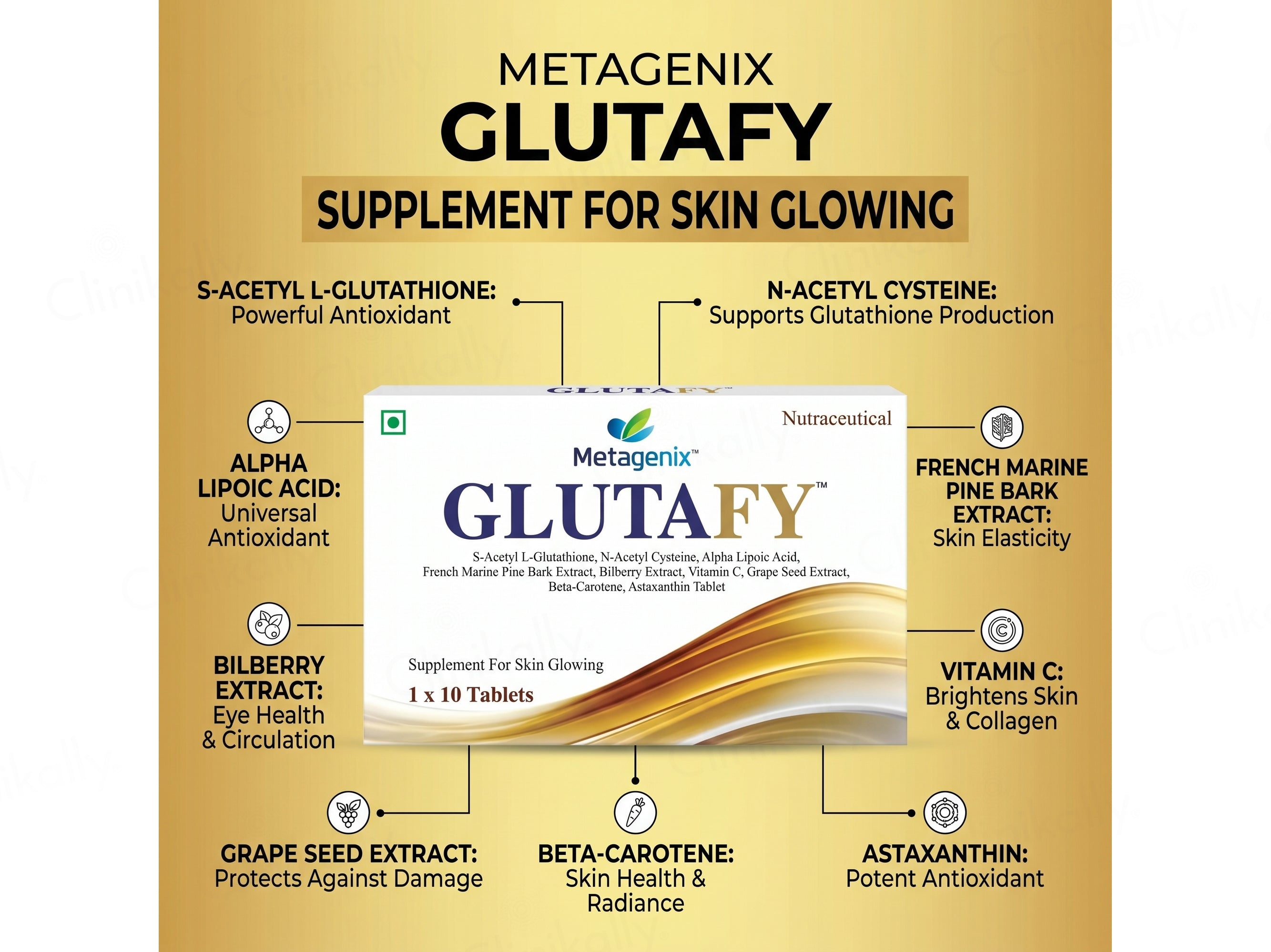 Glutafy Nutraceutical Tablet For Glowing Skin