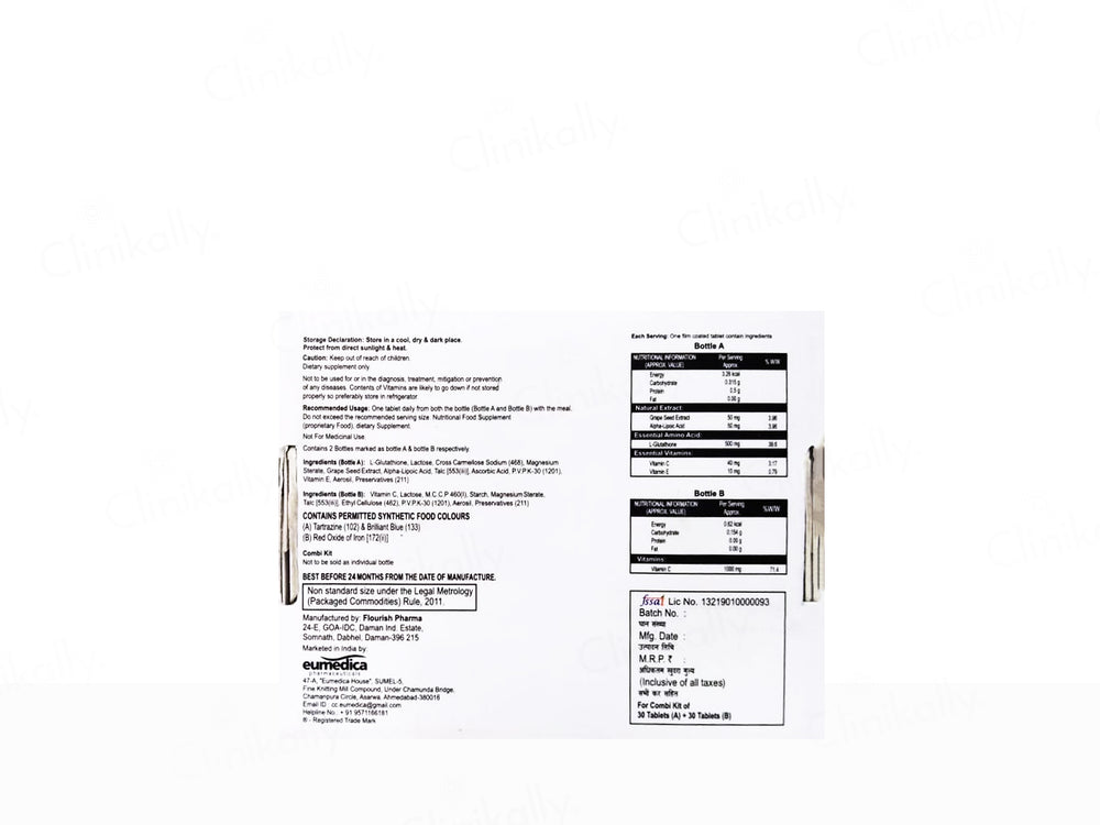 Glutavit Skin Whitening & Age Defying Health Supplement Combo Kit