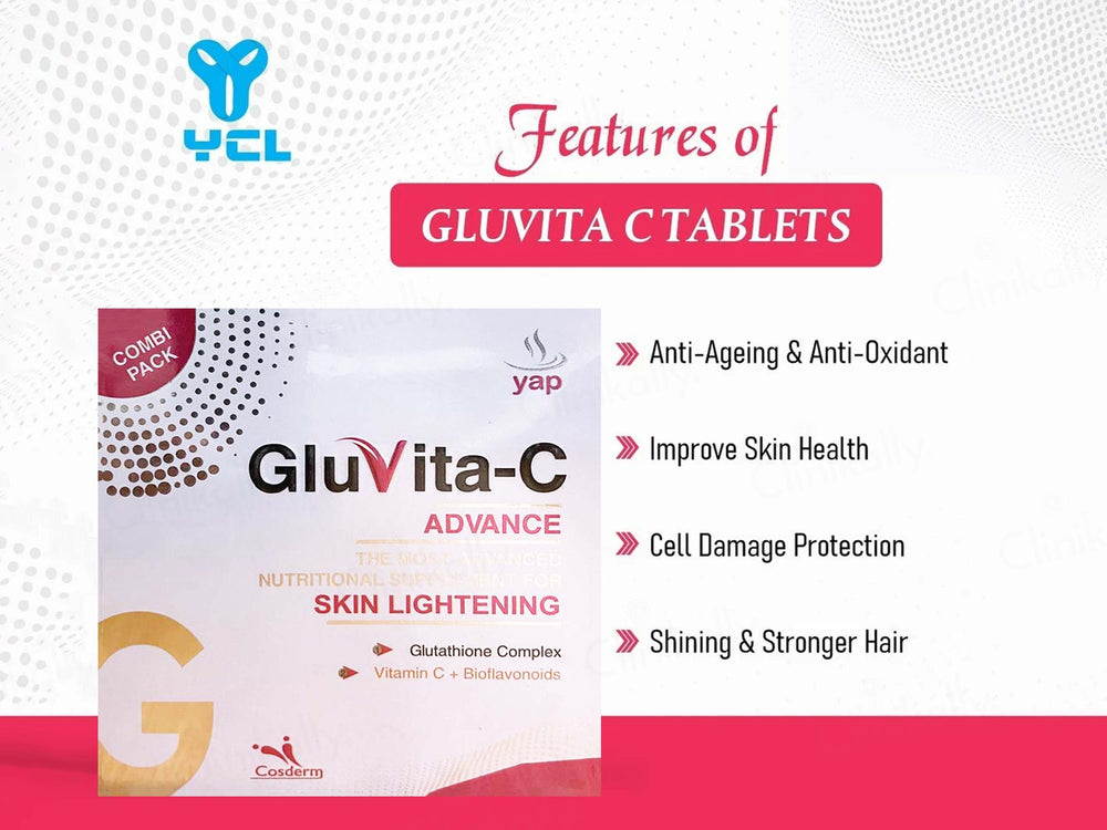 Gluvita-C Advance Skin Lightening Nutritional Supplement Kit