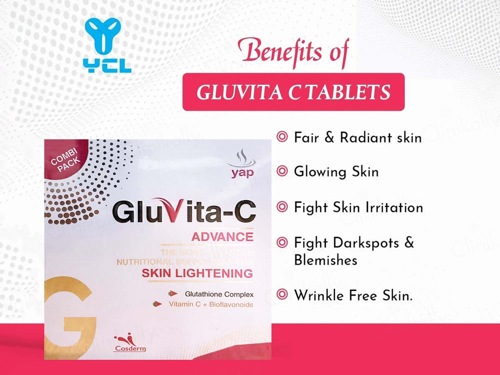 Gluvita-C Advance Skin Lightening Nutritional Supplement Kit