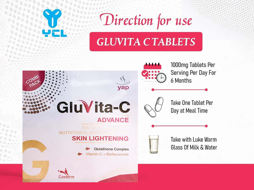 Gluvita-C Advance Skin Lightening Nutritional Supplement Kit