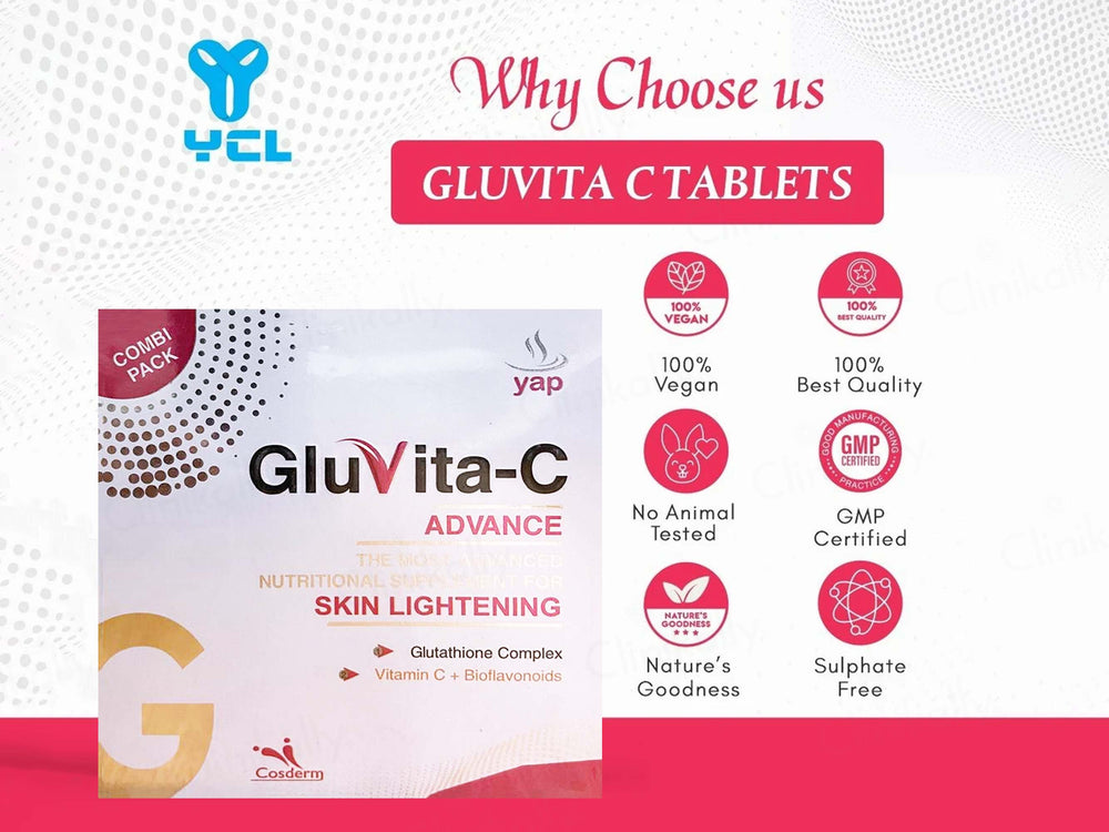 Gluvita-C Advance Skin Lightening Nutritional Supplement Kit