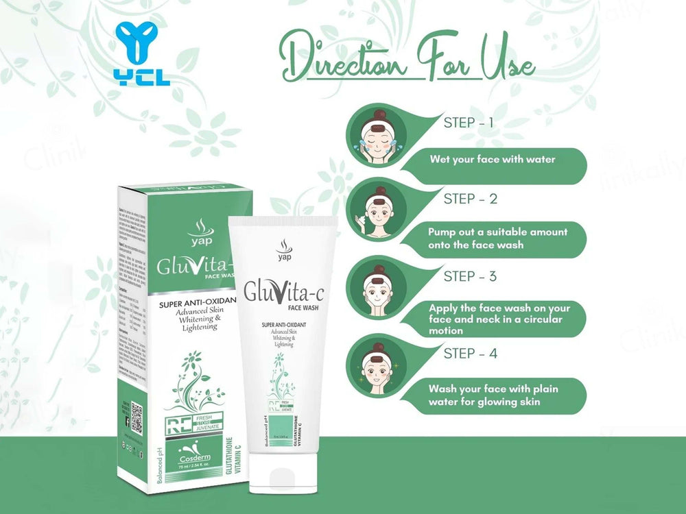 Gluvita-C Super Anti-Oxidant Advanced Skin Whitening & Lightening Face Wash