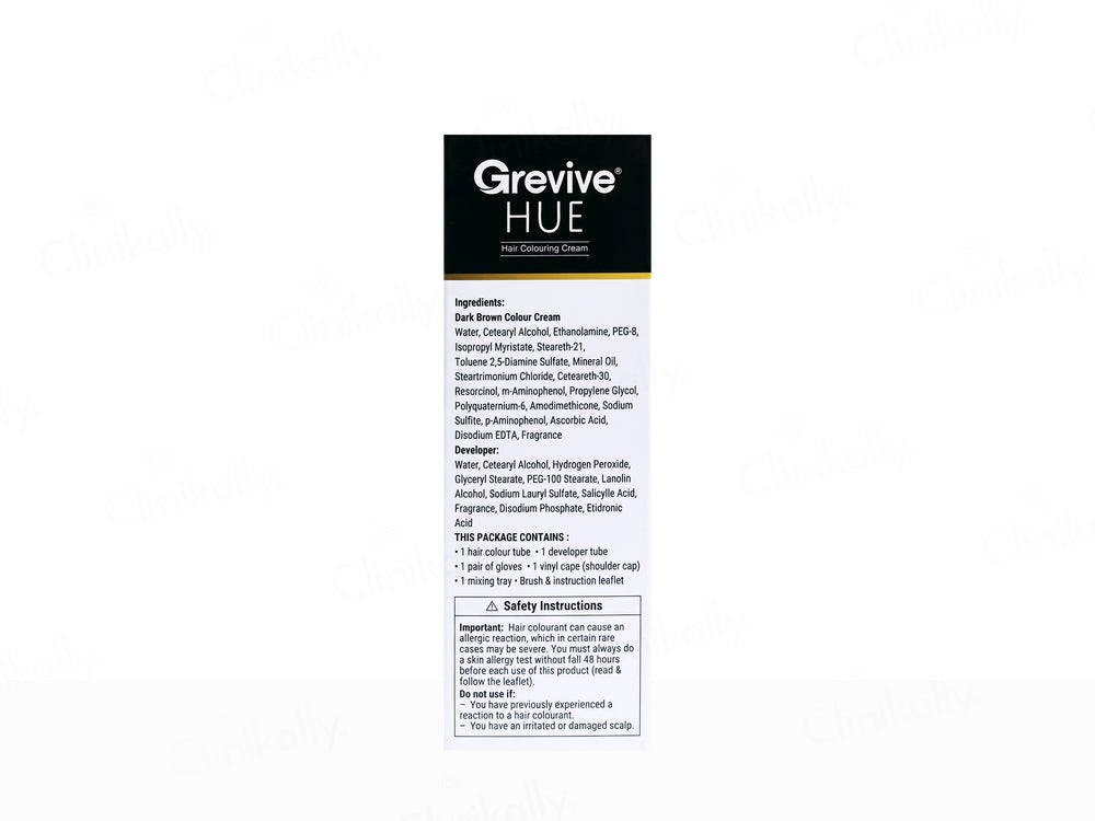 Grevive Hue Hair Colouring Cream (Dark Brown)