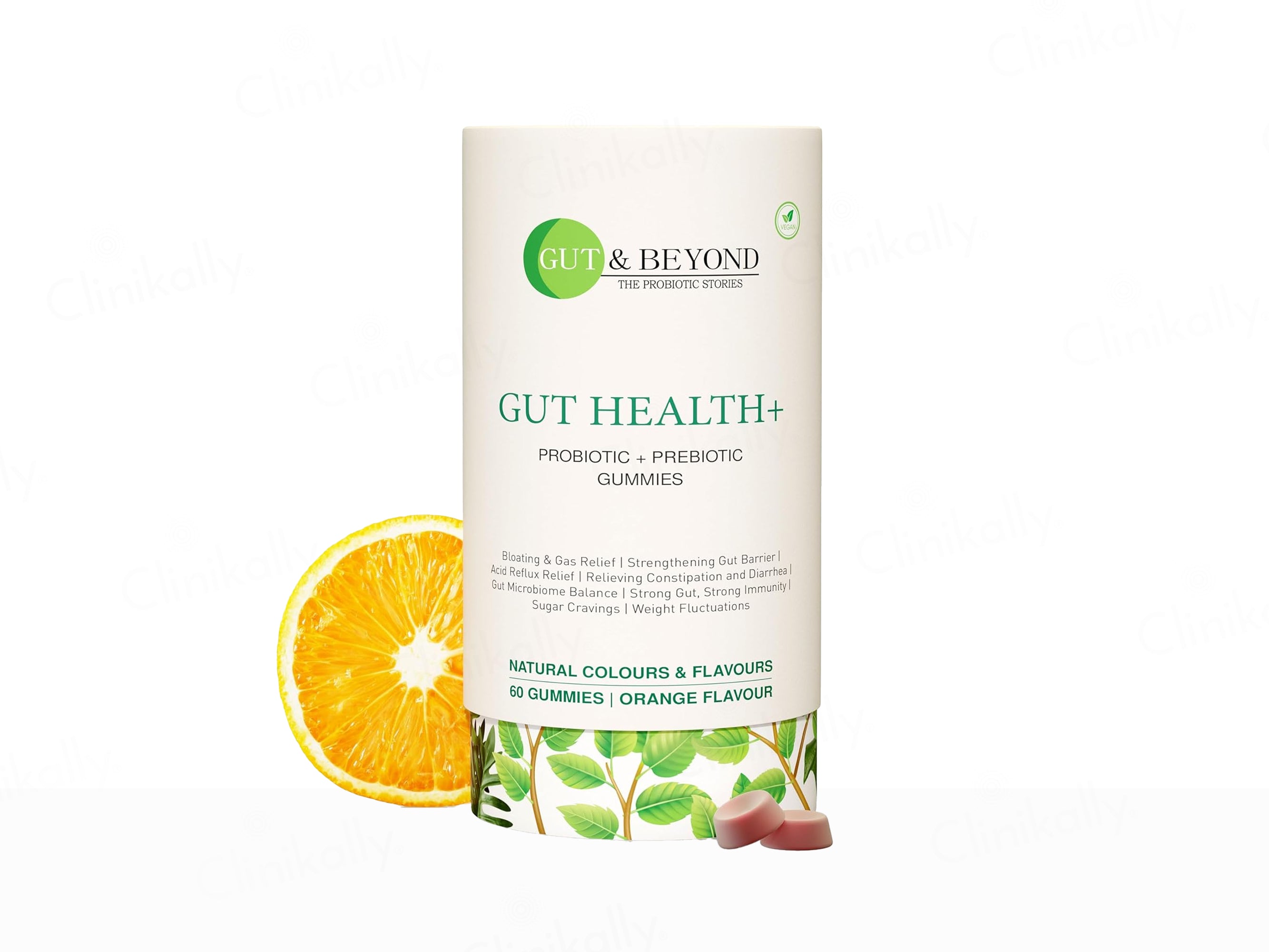 Gut & Beyond Gut Health+ Probiotic + Prebiotic Gummies - Orange Flavour