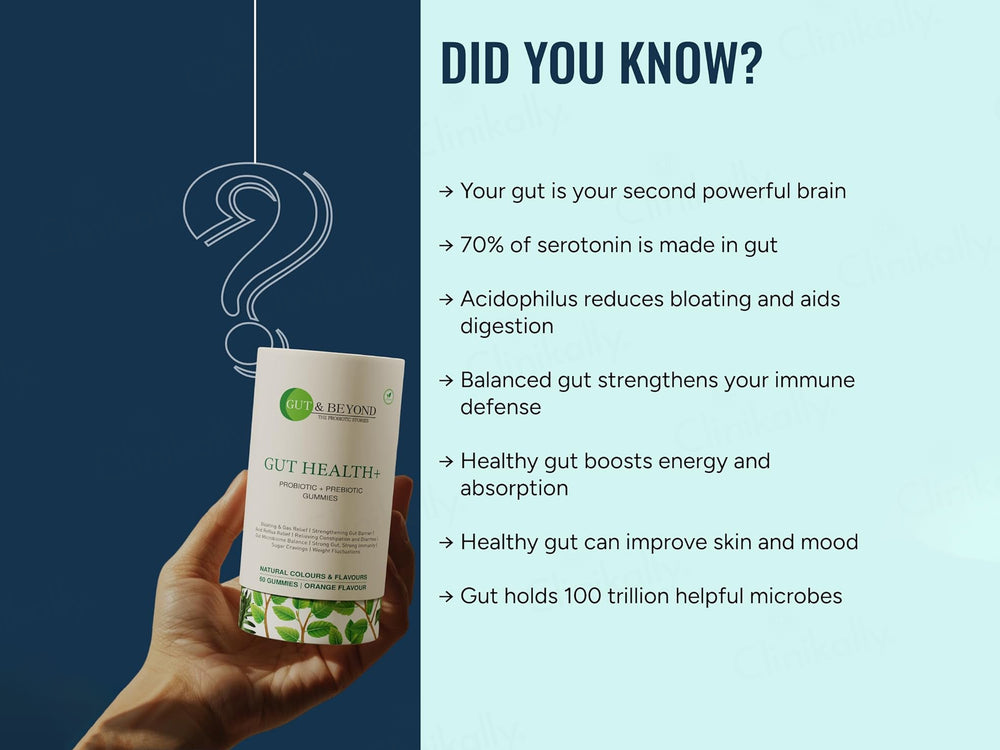 Gut & Beyond Gut Health+ Probiotic + Prebiotic Gummies - Orange Flavour