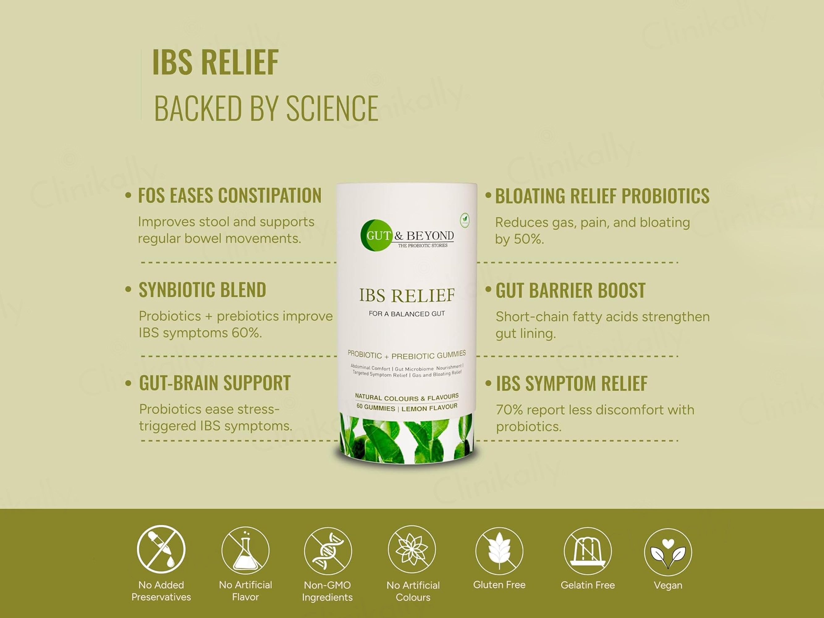 Gut & Beyond IBS Relief Gummies - Lemon Flavour