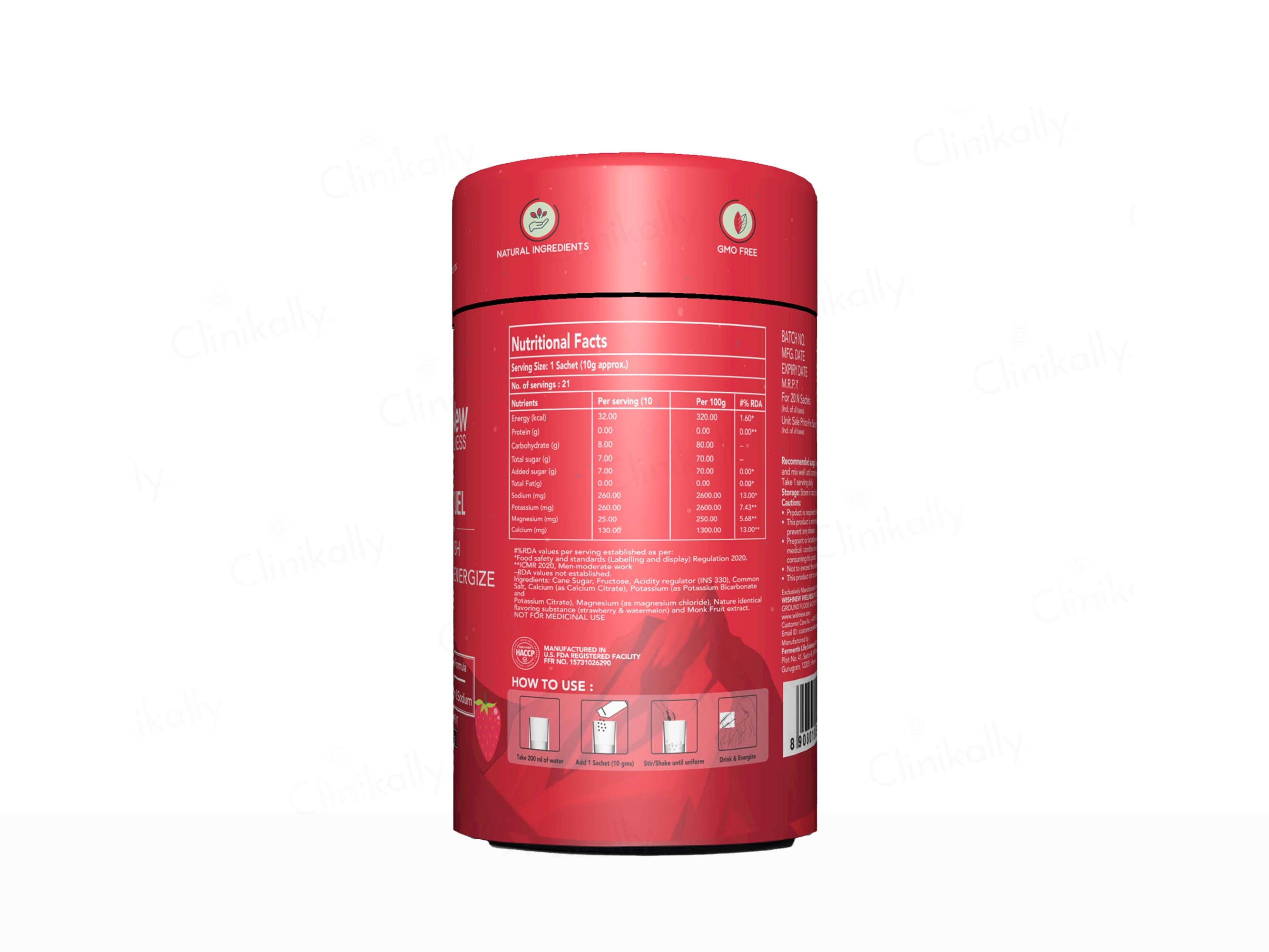 WishNew Wellness Hydrafuel Instant Energy Drink Mix