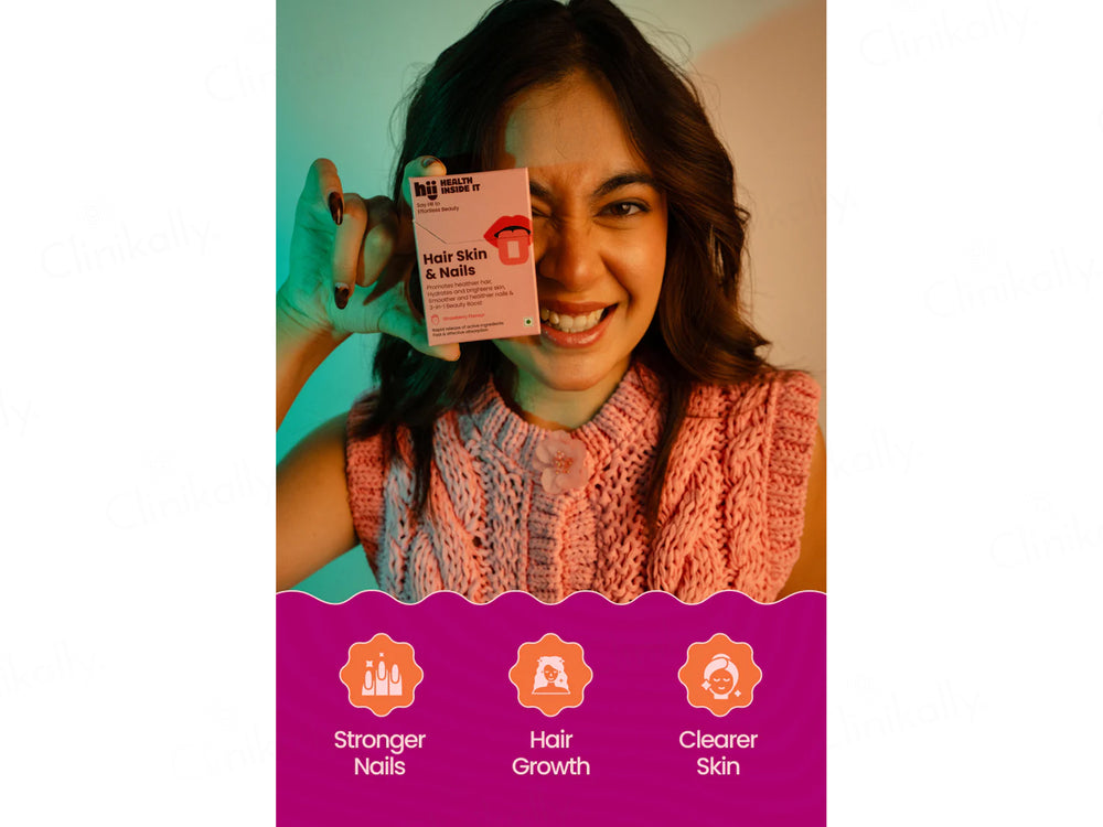 HII Health Inside It Hair, Skin & Nails Oral Strip - Strawberry Flavour