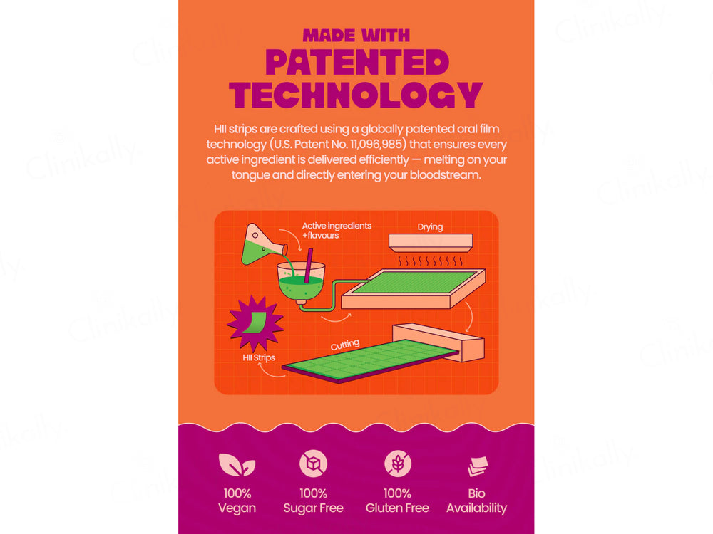 HII Health Inside It Hair, Skin & Nails Oral Strip - Strawberry Flavour