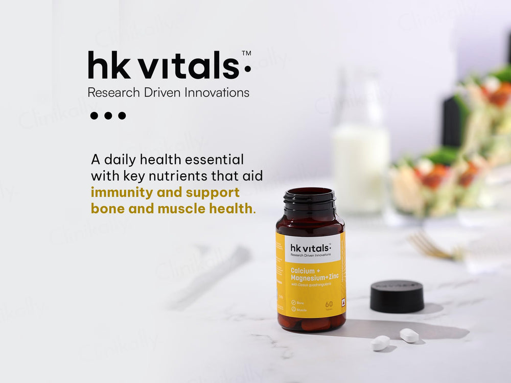 HK Vitals Calcium + Magnesium + Zinc Health Supplement Tablet For Adults