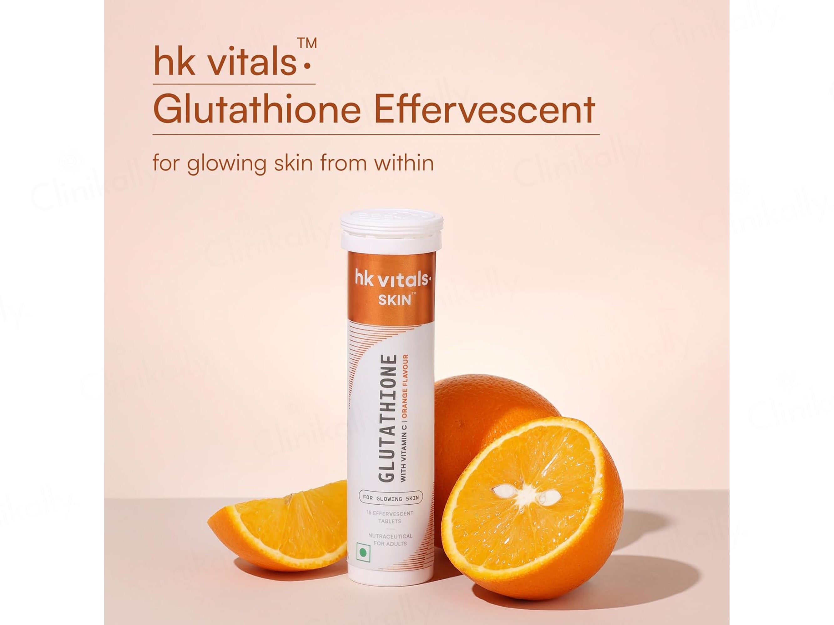 HK Vitals Glutathione With Vitamin C Effervescent Tablet - Orange Flavour