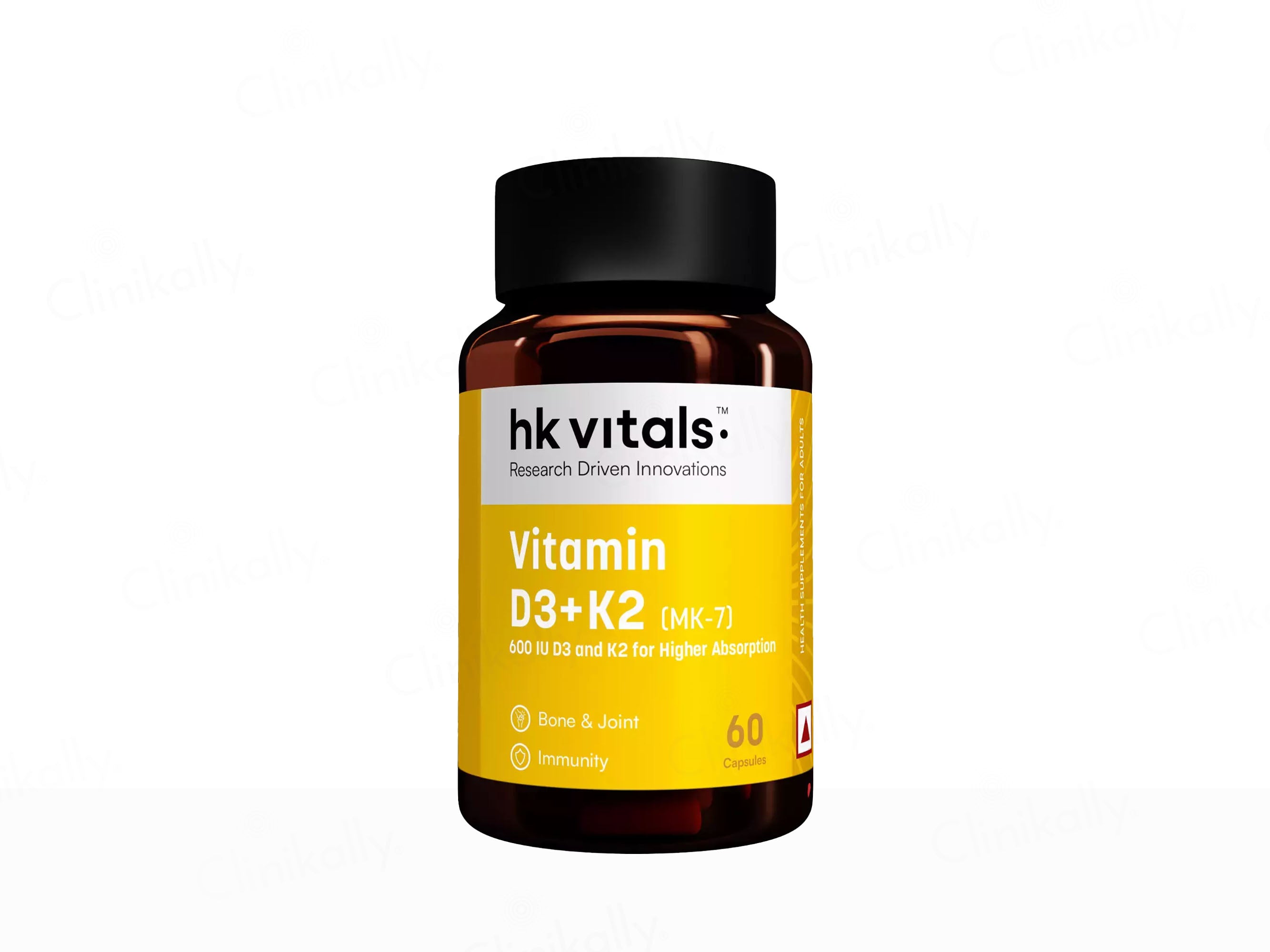 HK Vitals Vitamin D3 + K2 (MK-7) Soft Gelatin Capsule