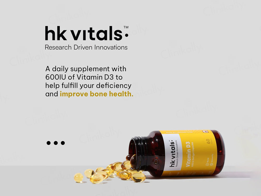 HK Vitals Vitamin D3 Soft Gelatin Capsule
