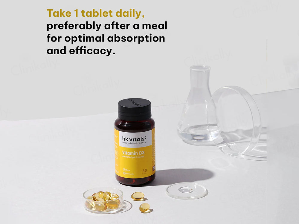HK Vitals Vitamin D3 Soft Gelatin Capsule