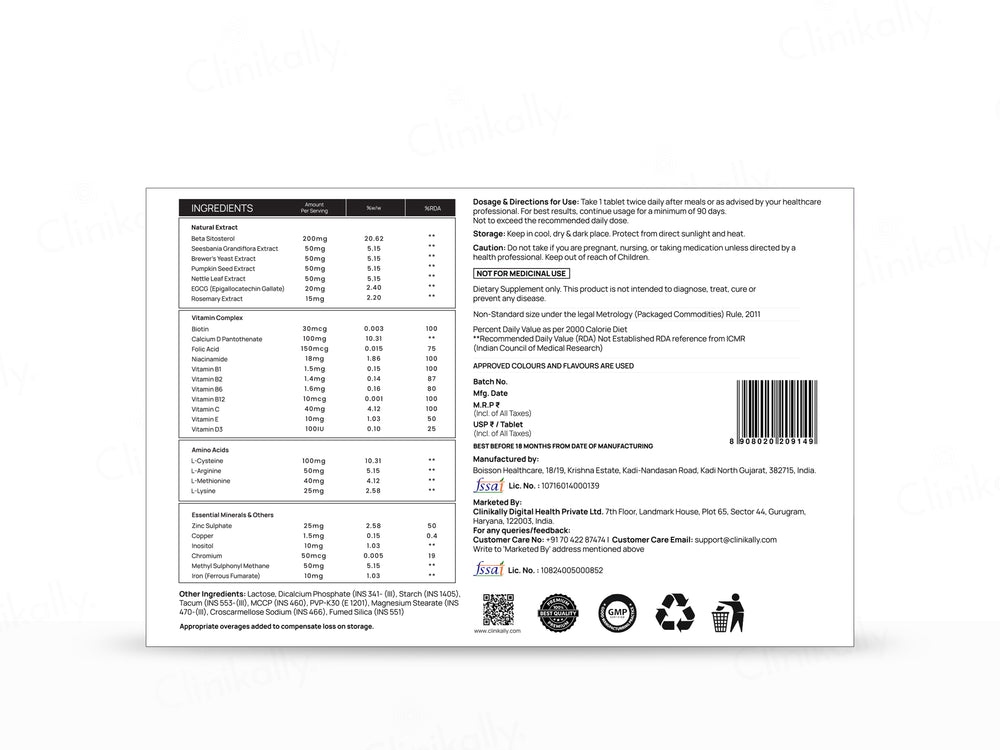 Clinikally Hair ReGrow Nutraceutical Tablet