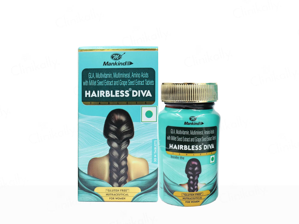 Hairbless Diva Nutraceutical Tablet For Women (Bottle)