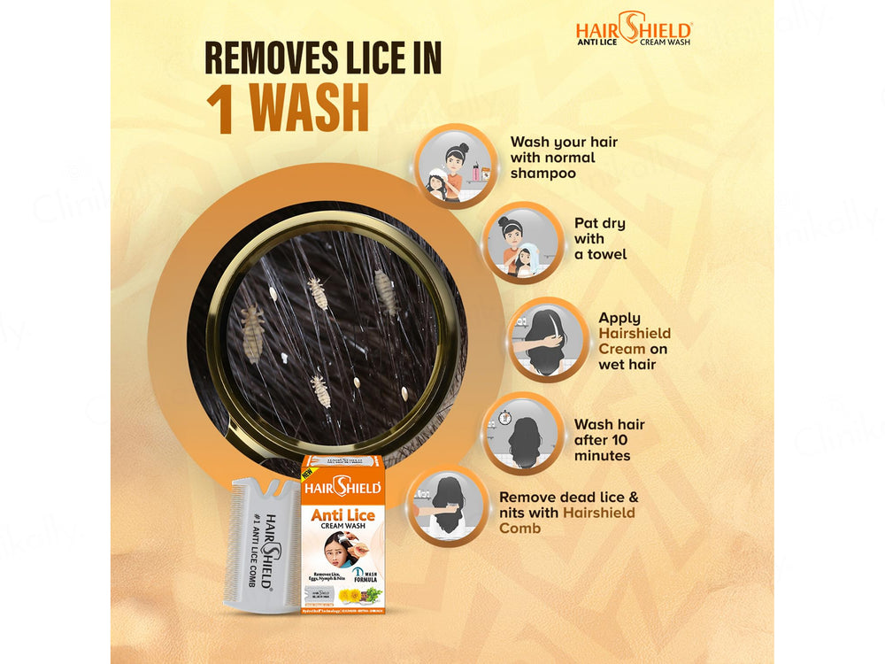Hairshield Anti Lice Hair & Scalp Cream Wash