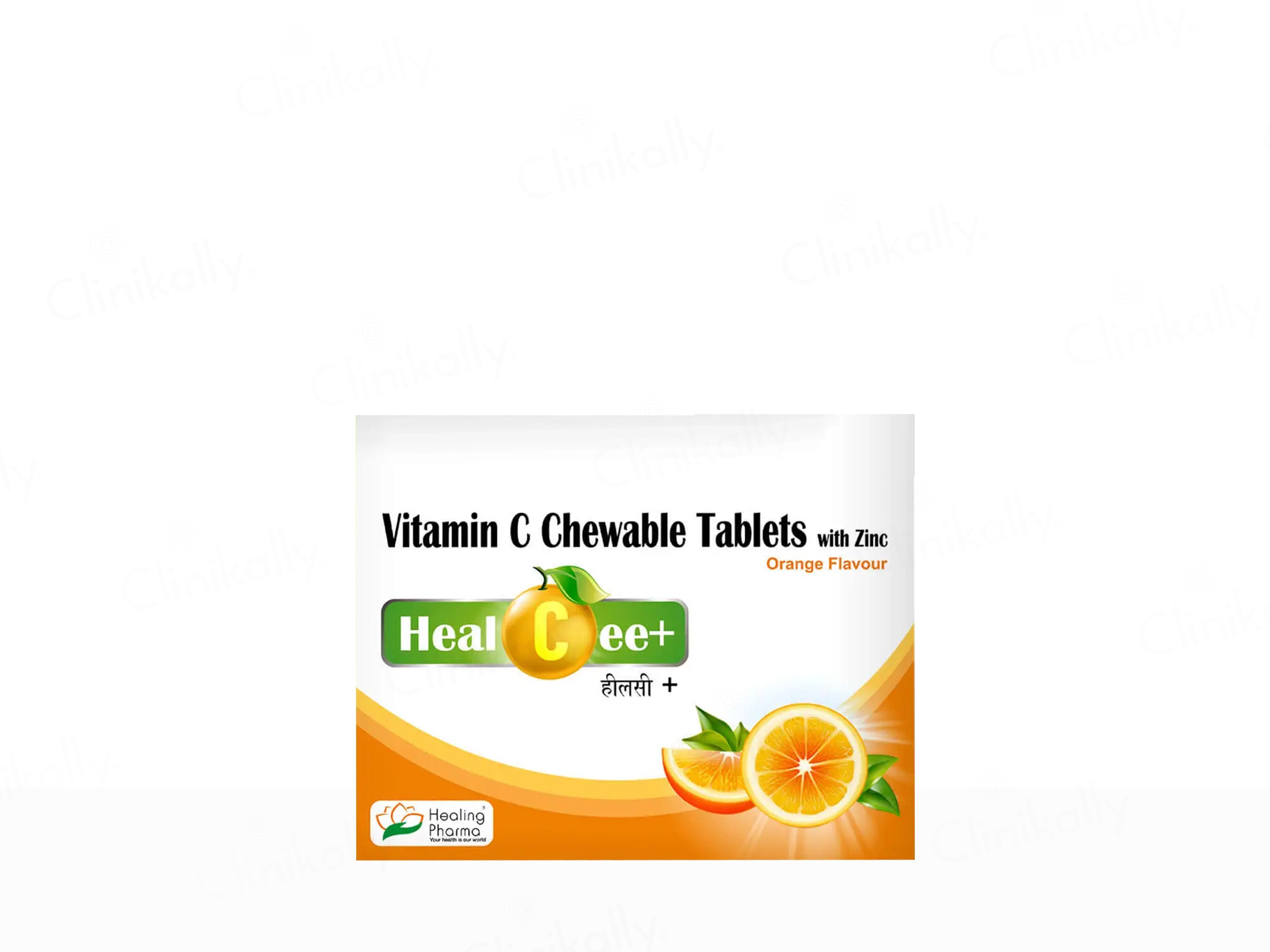 Healcee+ Vitamin C Chewable Tablet - Orange Flavour
