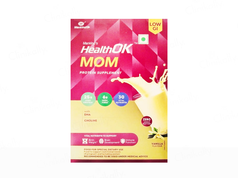 Health OK Mom Protein Supplement Powder - Vanilla Flavour