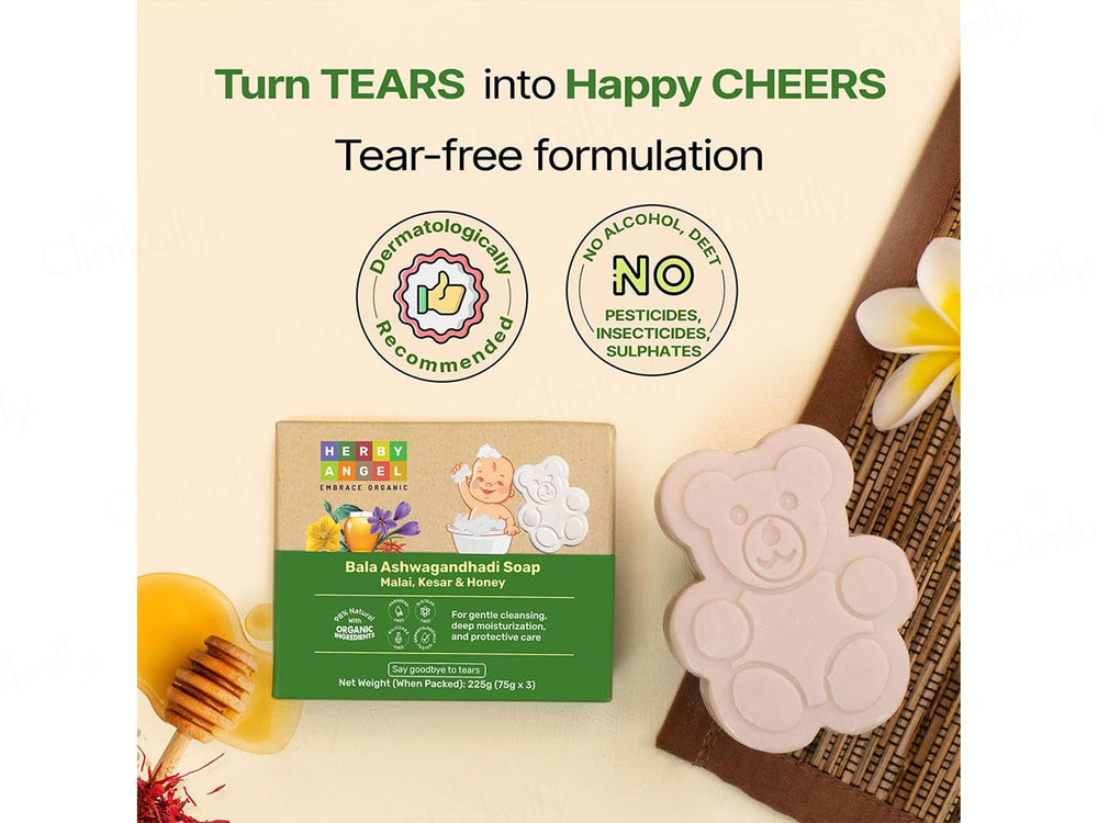 Herby Angel Bala Ashwagandhadi Soap For Babies (Pack of 3)