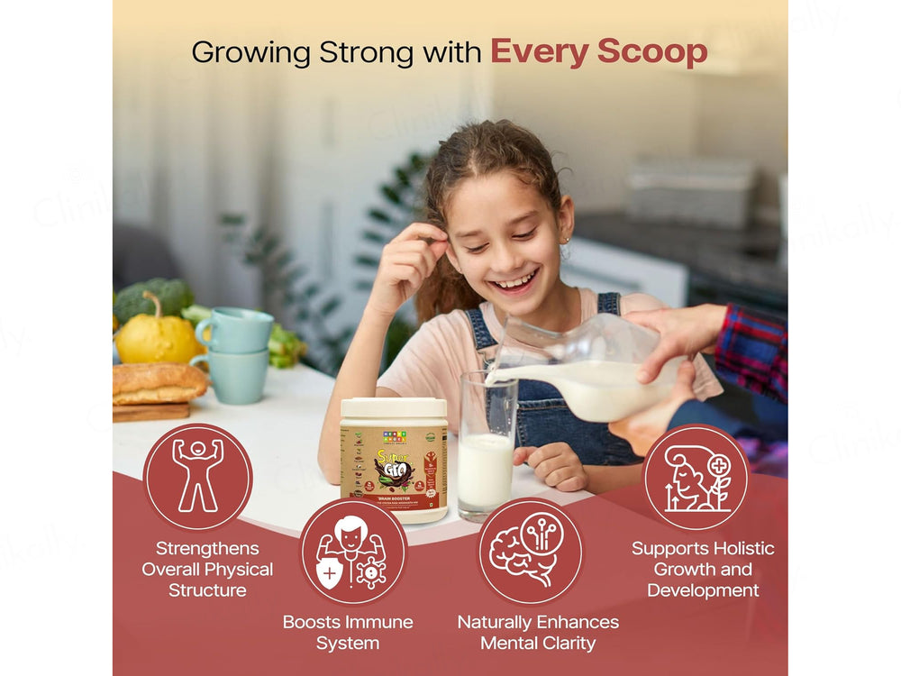 Herby Angel Super Gro Brain Booster Supplement For Kids 2+ Years - Chocolate Flavour