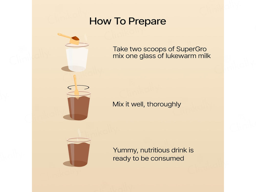 Herby Angel Super Gro Growth & Immunity Booster Supplement For Kids 2+ Years - Chocolate Flavour