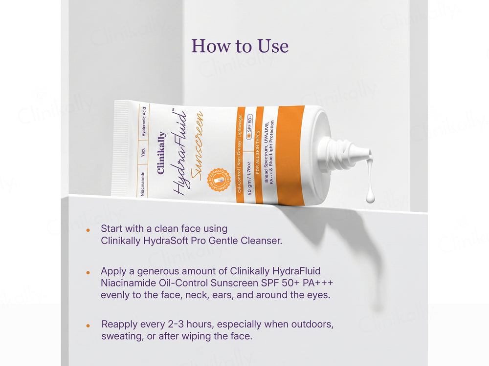 Clinikally HydraFluid Niacinamide Oil-Control Sunscreen SPF 50+ PA+++