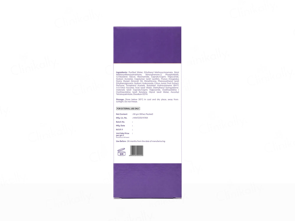 Clinikally HydraFluid Niacinamide Oil-Control Sunscreen SPF 50+ PA+++