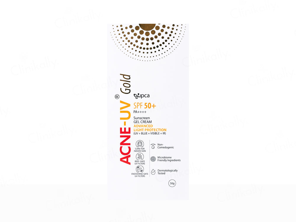 IPCA Acne-UV Gold Sunscreen Gel Cream SPF 50+ PA++++