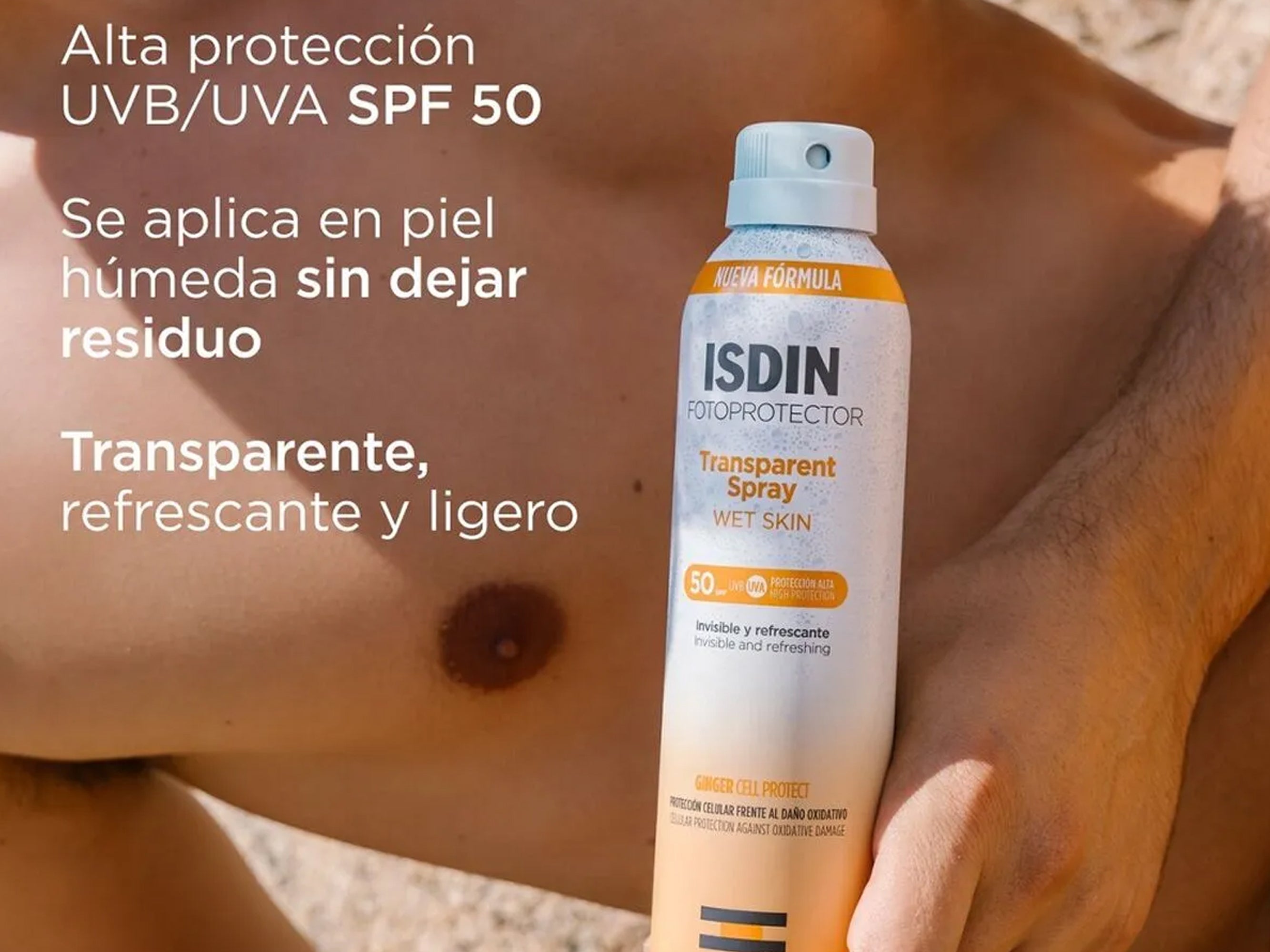 ISDIN Fotoprotector Wet Skin Transparent Spray Sunscreen SPF 50