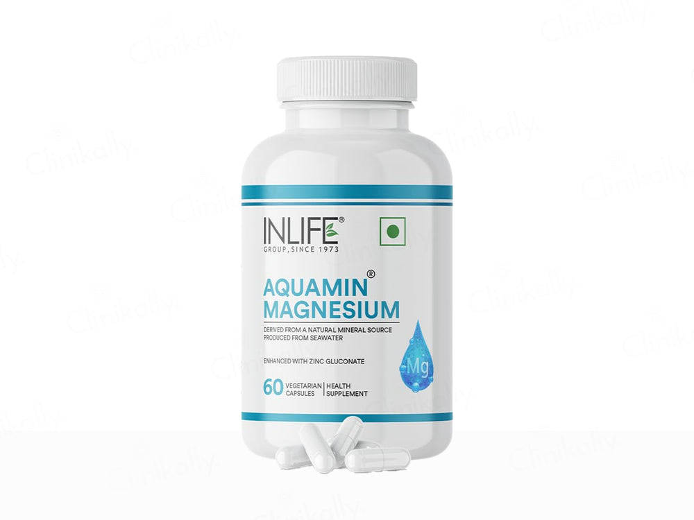 Inlife Aquamin Magnesium With Zinc Gluconate Health Supplement Vegetarian Capsule