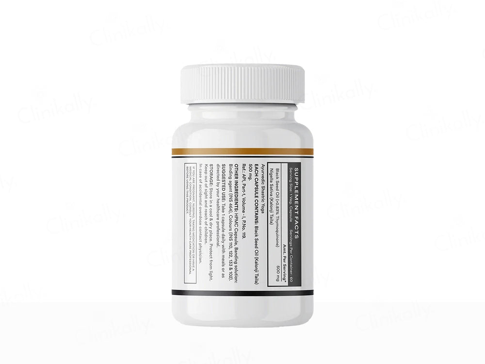 Inlife Black Seed Oil 500 mg Liquid Filled Veg Capsule