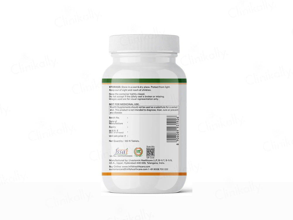 Inlife Bonelife Plus Calcium, Zinc, Magnesium, Vitamin D2 + K2 Tablet