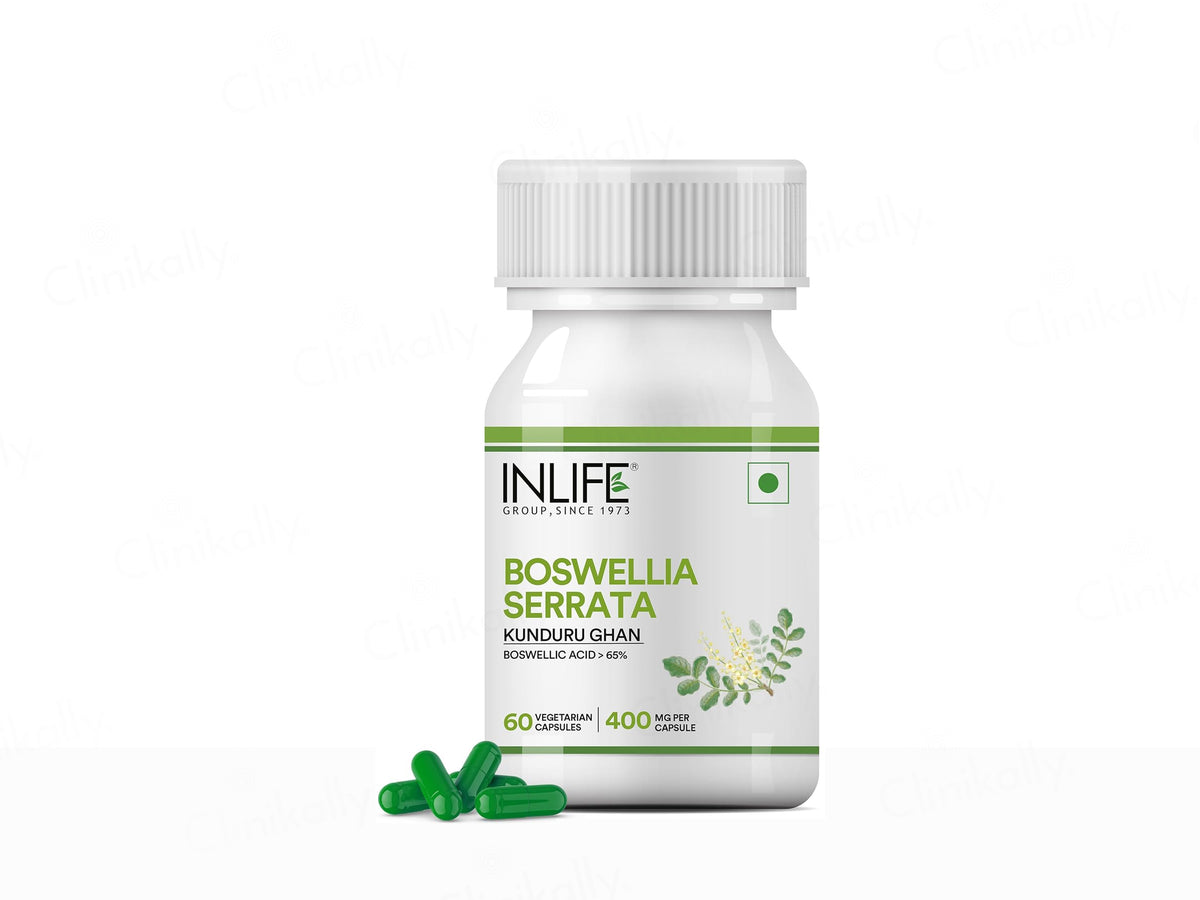 Inlife Boswellia Serrata Kunduru Ghan 400mg Vegetarian Capsule