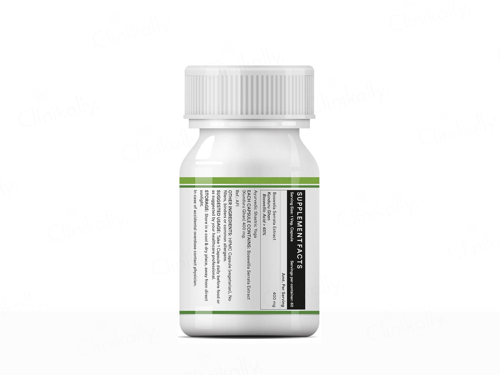 Inlife Boswellia Serrata Kunduru Ghan 400mg Vegetarian Capsule