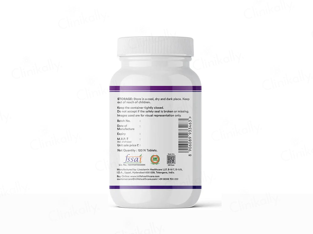 Inlife High Absorption Magnesium Glycinate Forte 2000mg Supplement Tablet