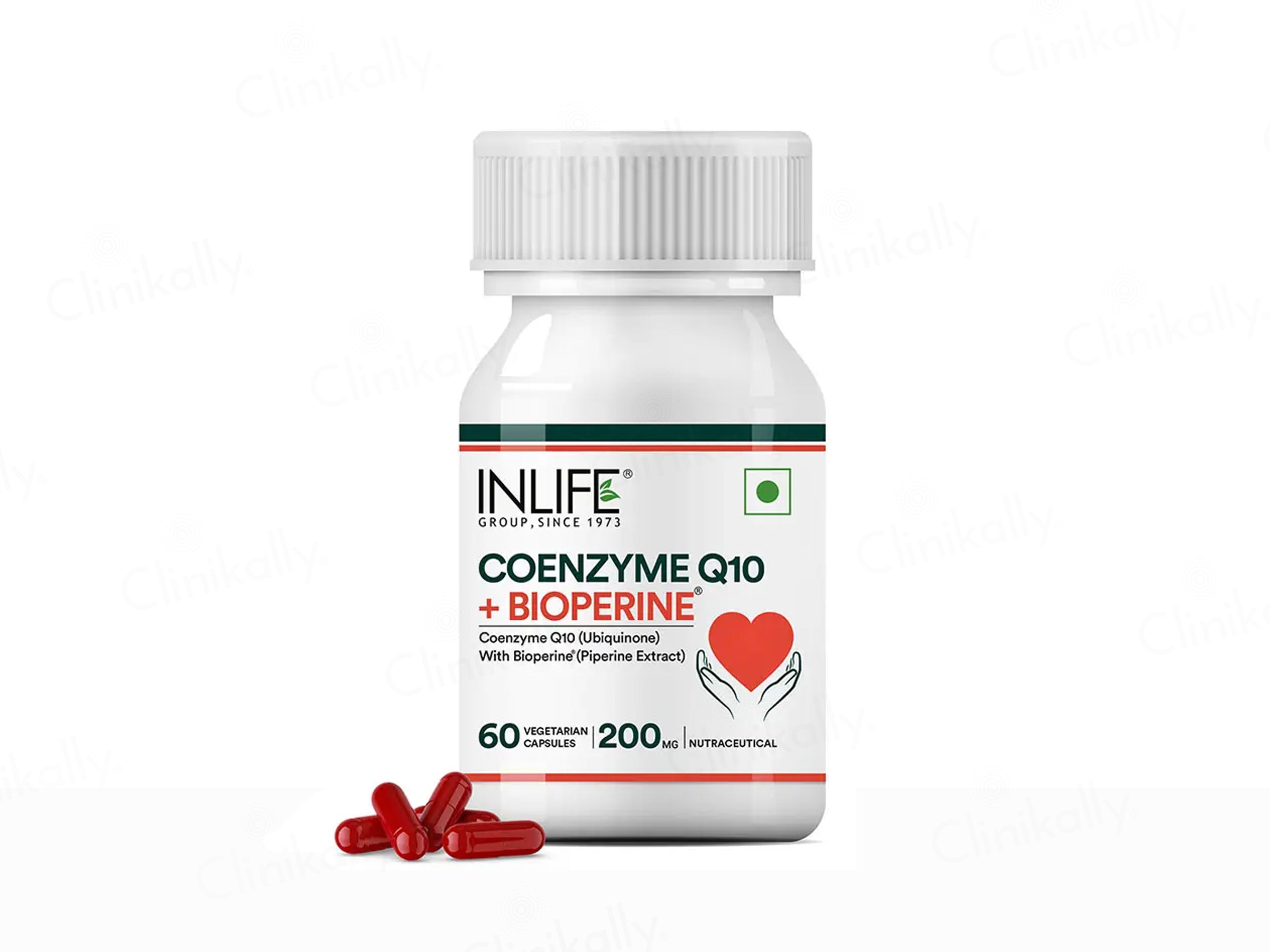 Inlife Coenzyme Q10 + Bioperine Nutraceutical Vegetarian Capsule