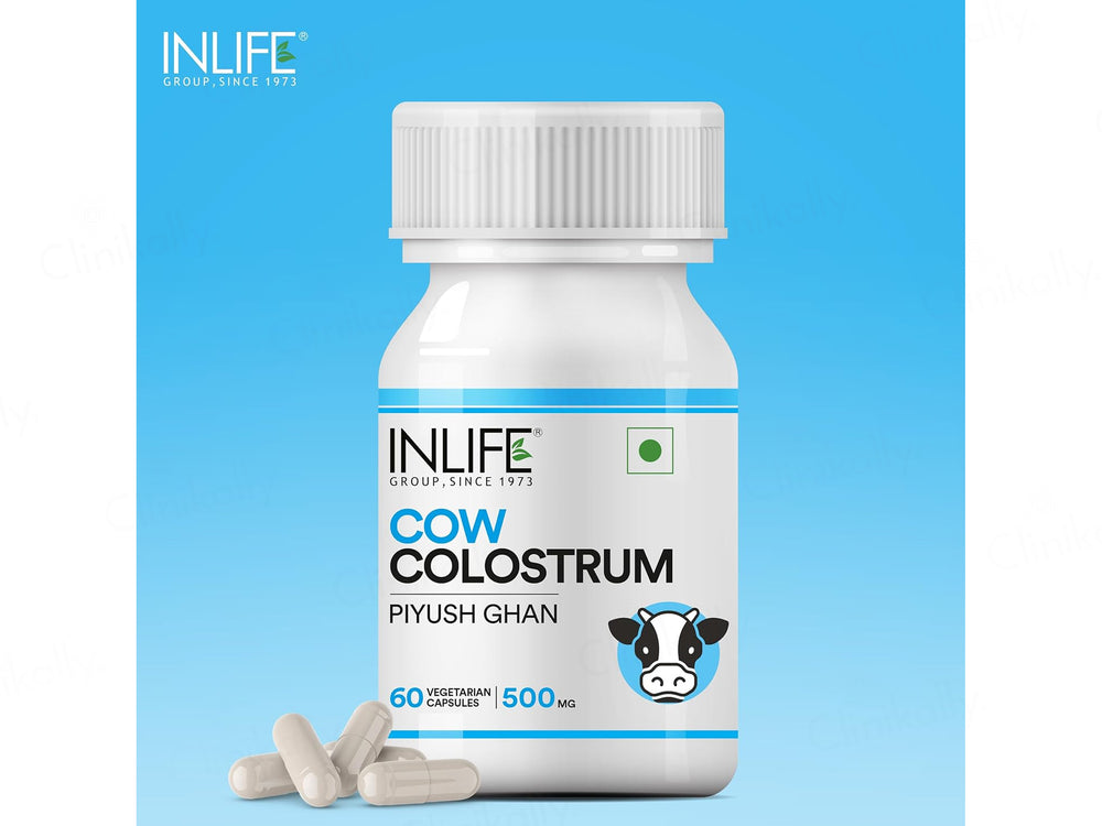 Inlife Cow Colostrum Piyush Ghan 500mg Vegetarian Capsule
