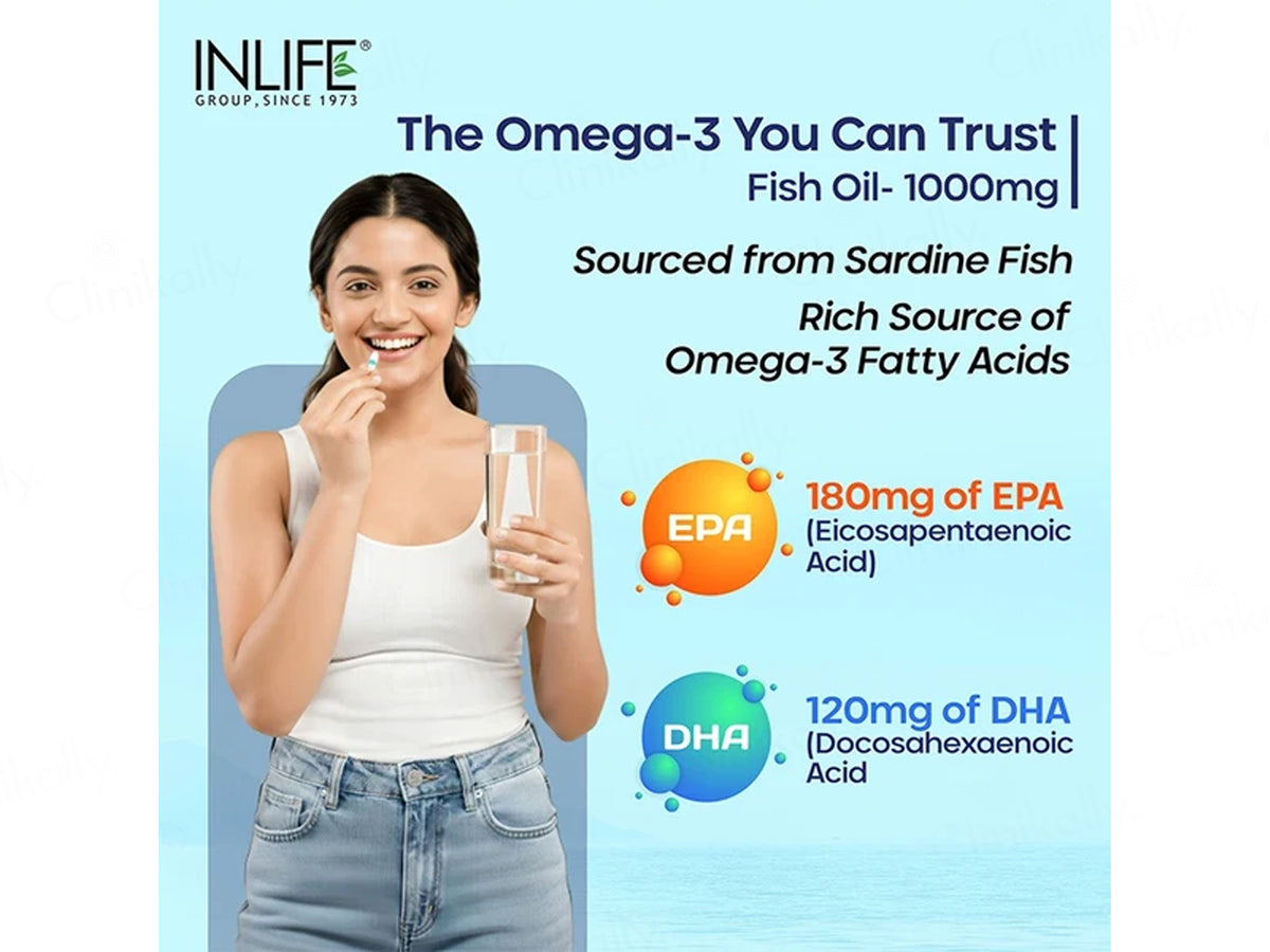 Inlife Fish Oil Matsyatailam Omega-3 1000mg Softgel