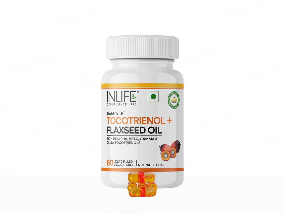 Inlife Gold-Tri.E Tocotrienol + Flaxseed Oil Liquid Filled Veg Capsule