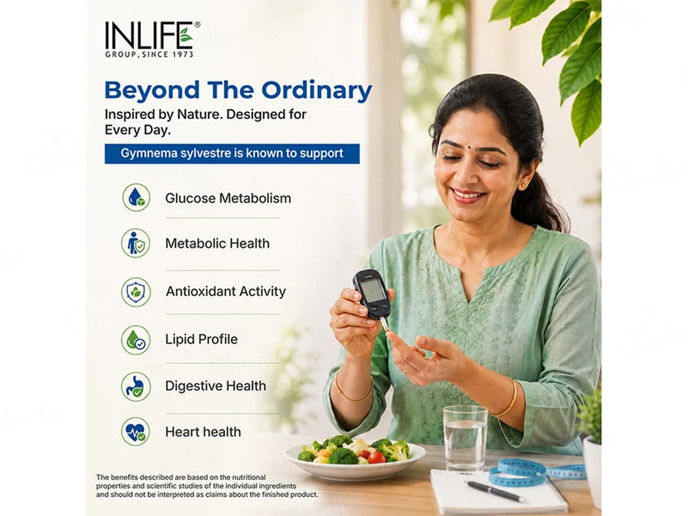 Inlife Gymnema Sylvestre Meshashringi Ghan 500mg Veg Capsule
