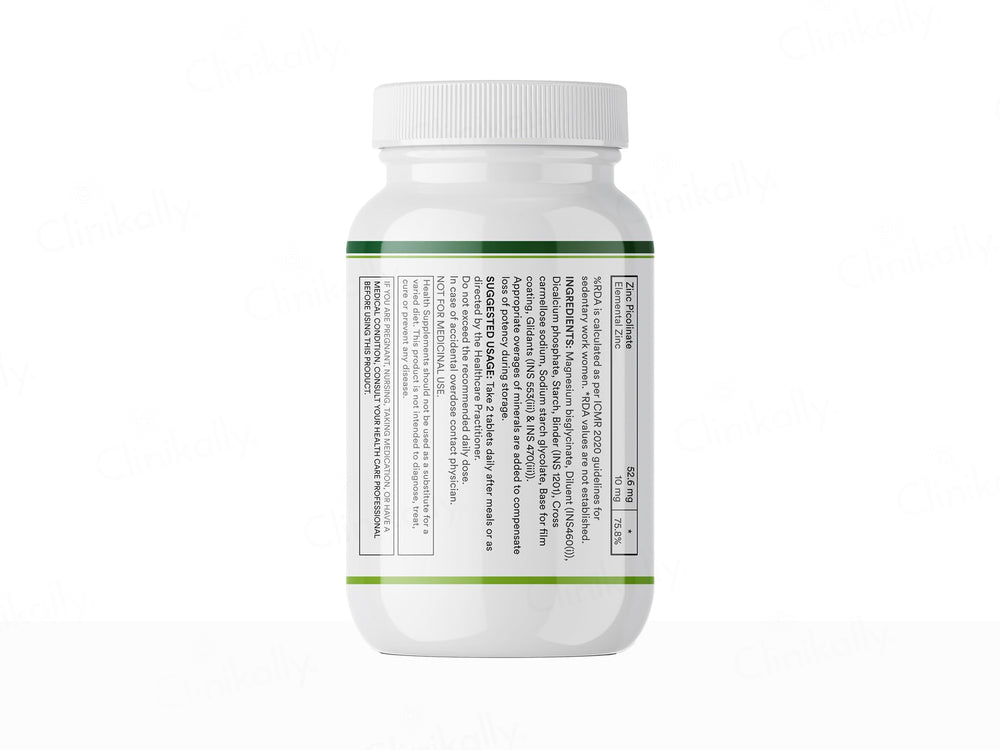 Inlife High Absorption Chelated Magnesium Glycinate 2000mg With Zinc Supplement Tablet