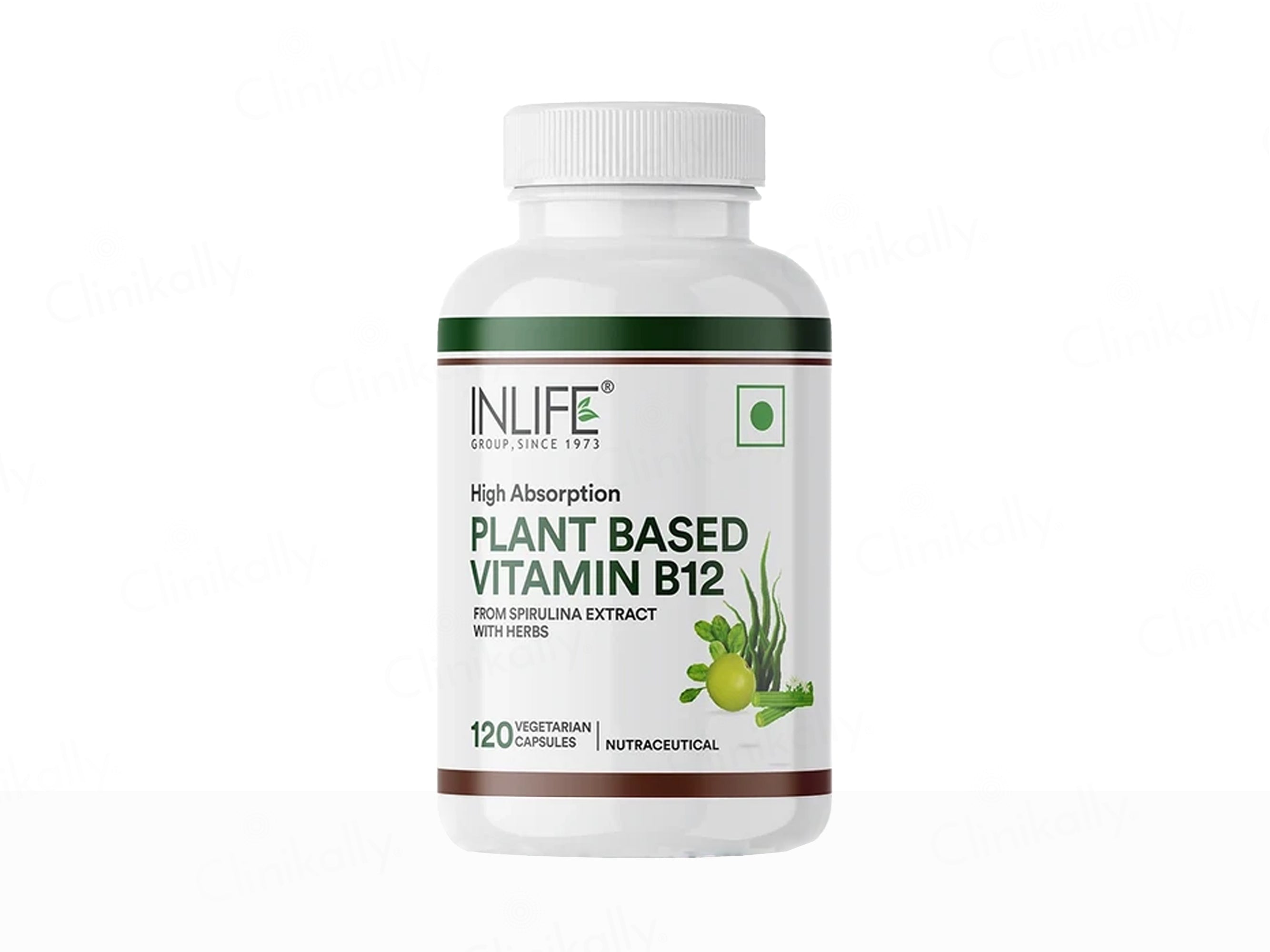 Inlife High Absorption Plant Based Vitamin B12 Nutraceutical Vegetarian Capsule