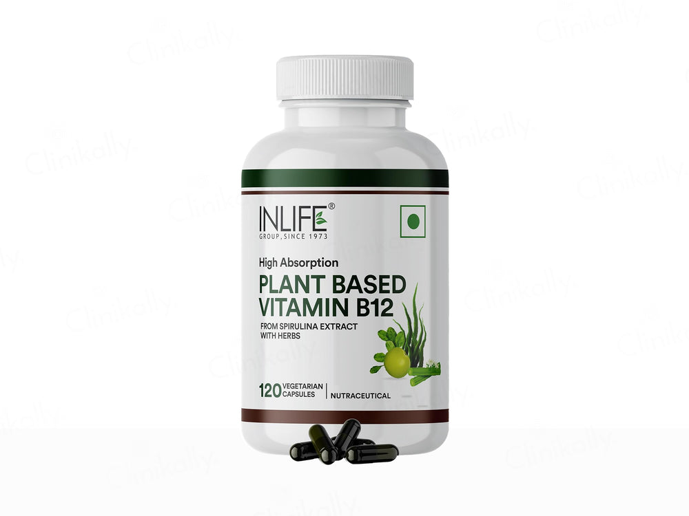 Inlife High Absorption Plant Based Vitamin B12 Nutraceutical Vegetarian Capsule